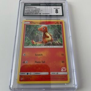2020 Pokemon Charmander Card, Battle Academy Set - Graded 8
